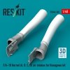 RESKIT RSU48-0368 F/A-18 Hornet (A, B, C, D) air intakes for Hasegawa kit (3D Printed) (1/48)